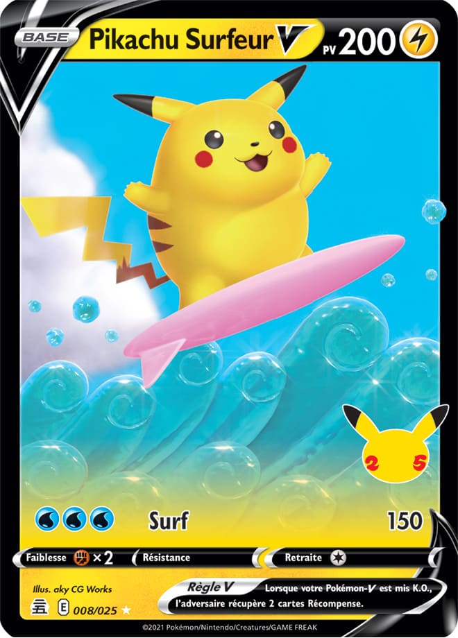 008/025 - Pikachu Surfeur V