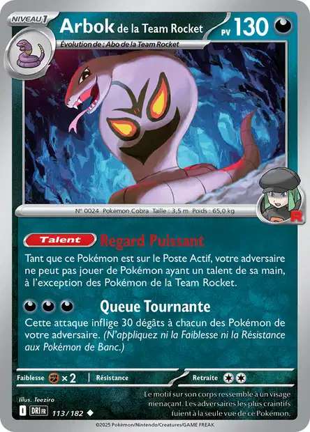 113/182 - Arbok de la Team Rocket
