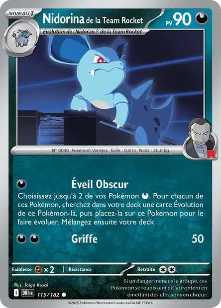 115/182 - Nidorina de la Team Rocket