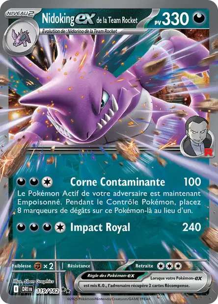 119/182 - Nidoking EX de la Team Rocket