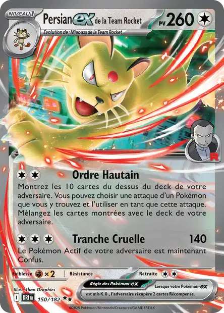 150/182 - Persian EX de la Team Rocket