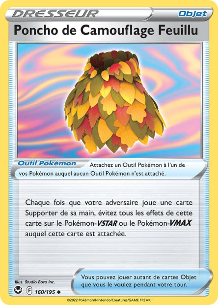 160/195 - Poncho de camouflage feuillu