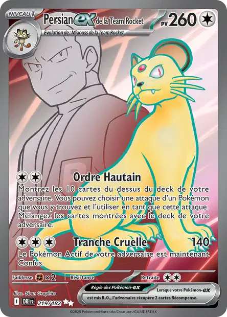 219/182 - Persian EX de la Team Rocket
